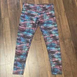 Capezio Pink and Blue Leggings with Stretchy Fit